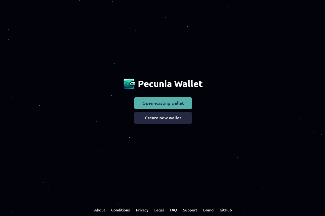 Pecunia Wallet 2026 Grensesnitt